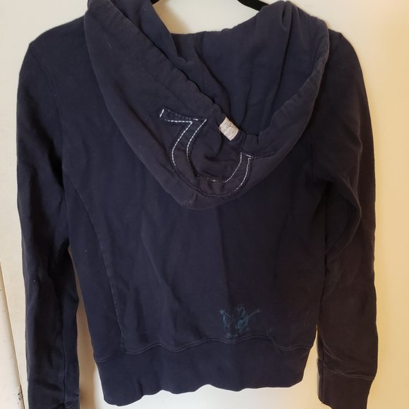 True Religion Tops Navy Blue True Religion Hoodie Poshmark